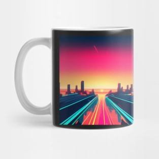 Synthwave highway Mug